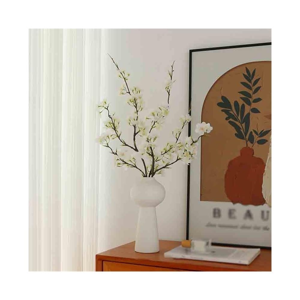 Gv8pA5fj7b Ready Arranged Flowers in Vase With Ceramic Vase Simulation Flower Peach Blossom Branch Fake Arrangement