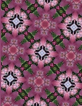 Fractal Photo Art Notebook: Pink Lily 11: A fractal image notebook made from a photo of a fresh cut pink lily flower, and filled with college ruled paper.