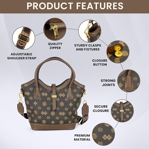 Image of Storite Women Handbag | PU Leather Top Handle Sling Bag | Stylish Crossbody Shoulder Purse for Ladies & Girls | Fashion Handbag for Office, Shopping & Travel