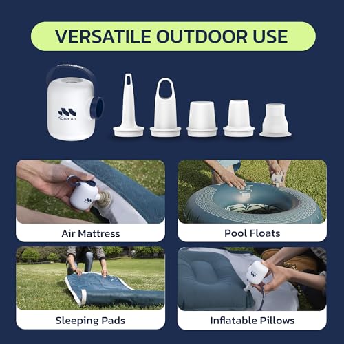 Image of Woowind Electric Air Pump, Cordless Air Mattress Pump for Pool Floats, Swimming Rings, Air Bed, Air Sofa, Rechargeable Battery Powered