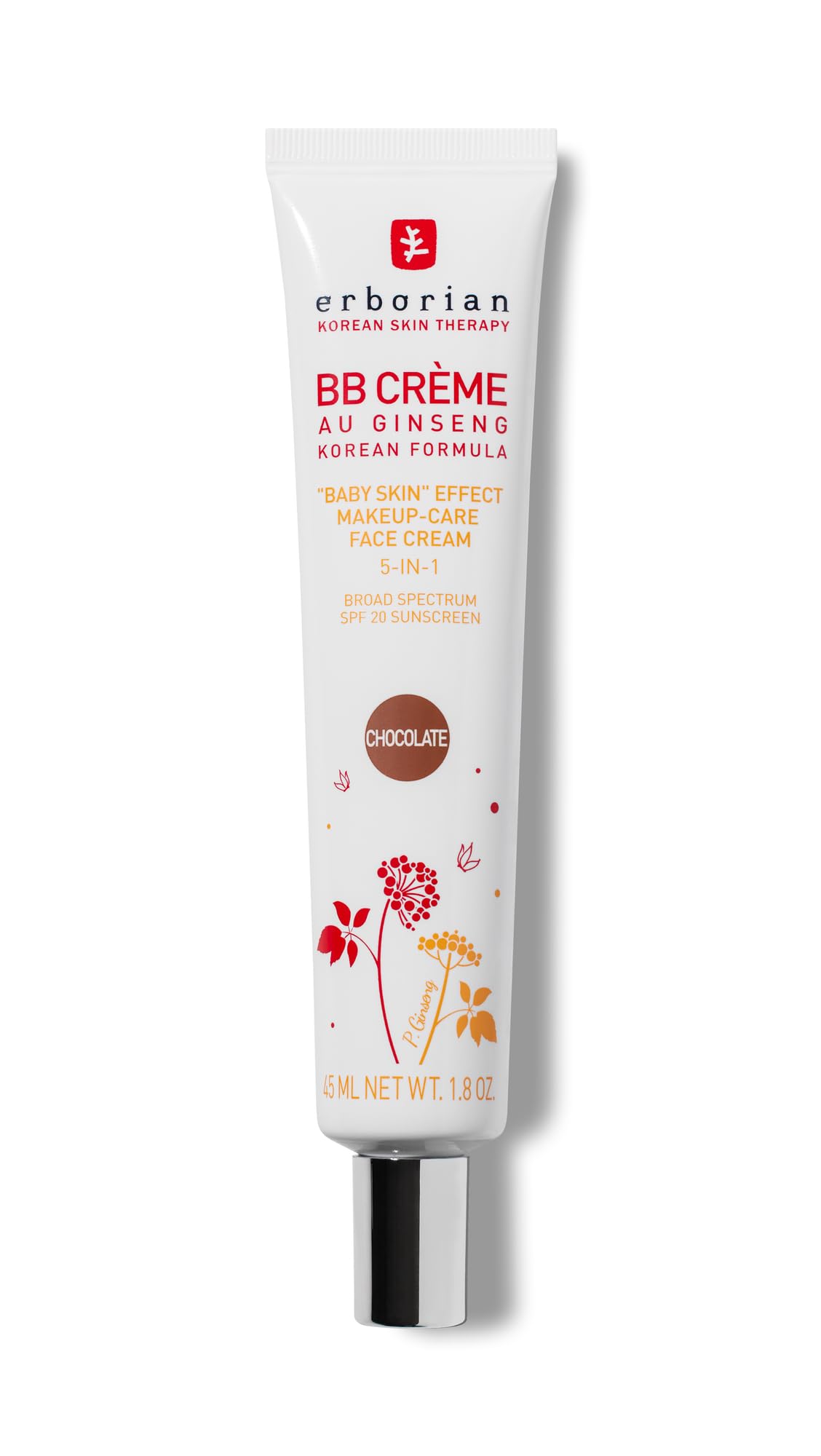 Erborian BB Cream Matte Beauty Balm SPF 20, Tone-Evening Korean Skincare Makeup Hybrid, Moisturizes & Conceals, Buildable Coverage, Natural Finish