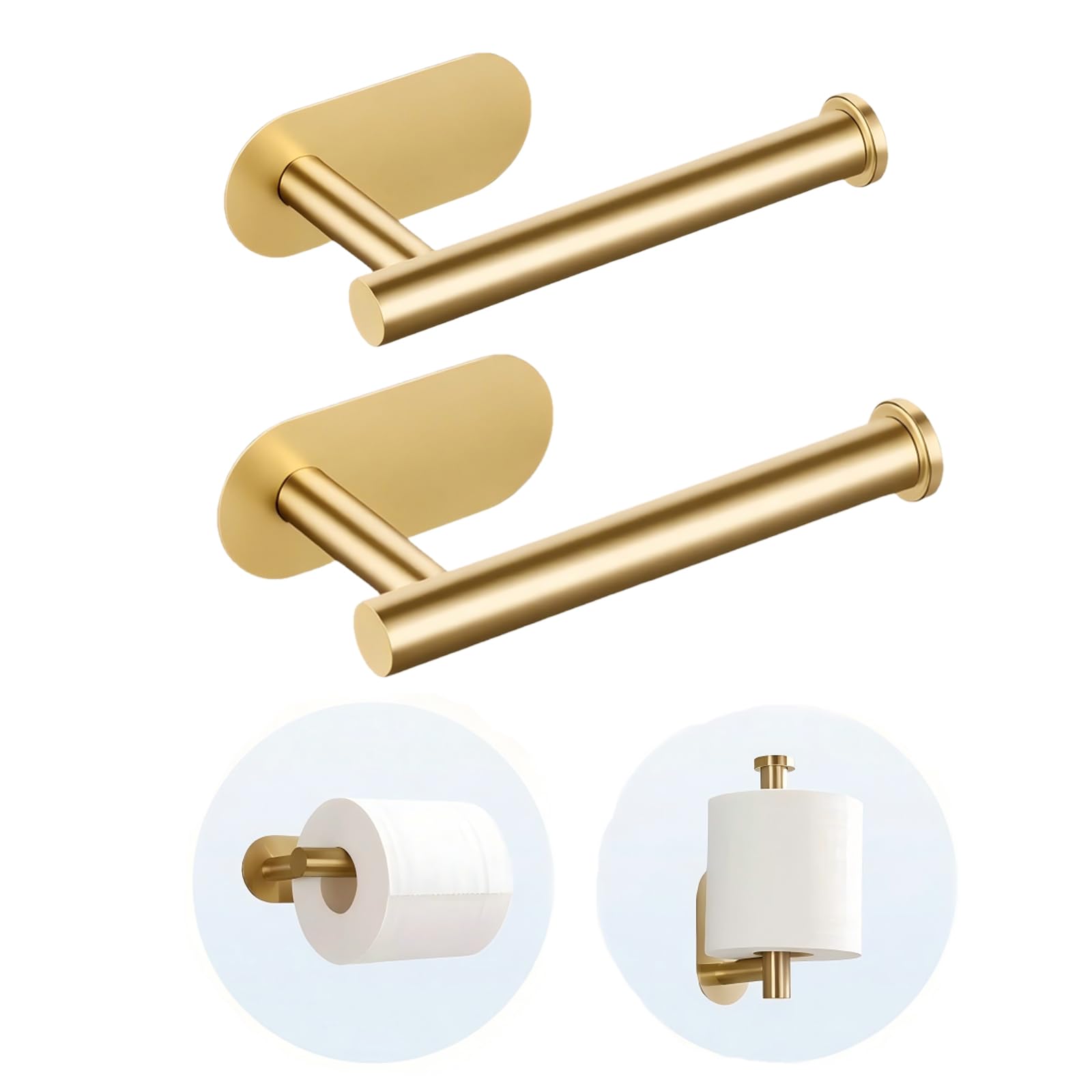 Self Adhesive Toilet Paper Holder - No Drill! -9