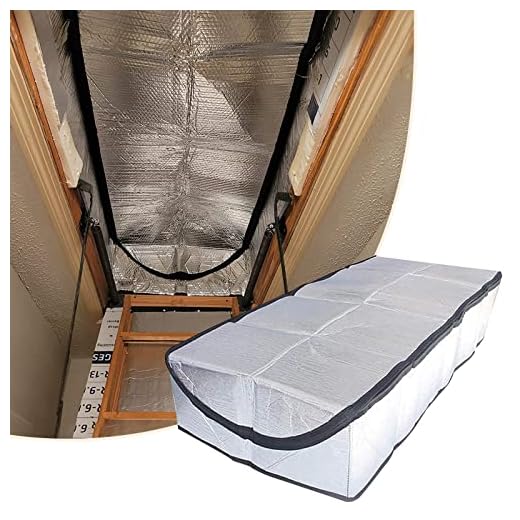 Attic Stairs Insulation Cover 25" x 54" x 11" - Attic Ladder Insulation Cover - Attic Insulation Tent with Zipper - Fire Proof Attic Cover Stairway Insulator