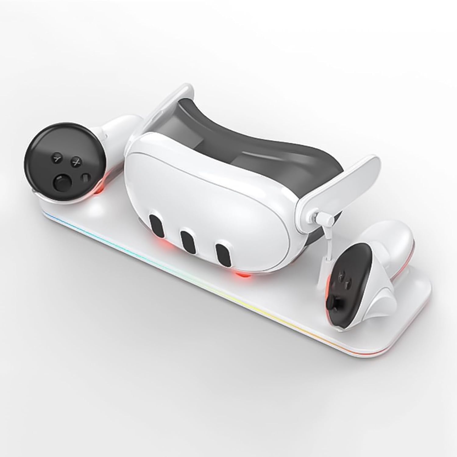 Charging Station for 3 Accessories Fast Adapter for 3 Dock with LED Headsets Replacement Headset Stand