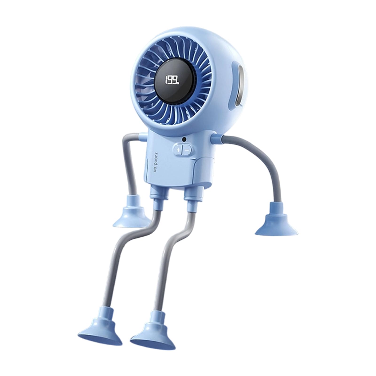 Ventilateur de table de travail robotique rechargeable pour bureau connecté et atelier