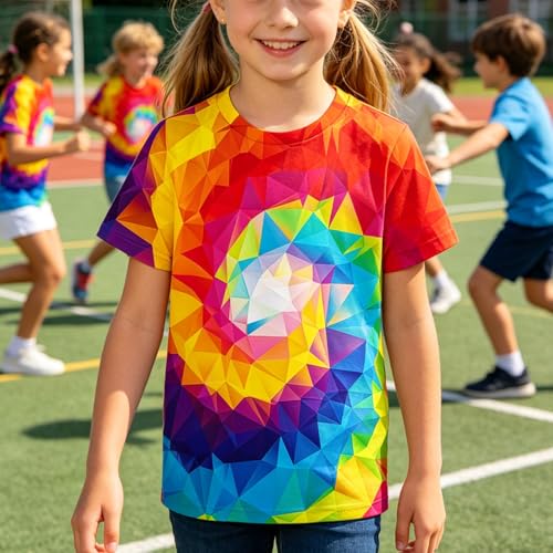 Image of Hgvoetty Boys Girls Graphic T-Shirts Kid 3D Casual Tops Tees for 6-16 Years | Youth Novelty Shirts, Bright Eye-Catching Design, Lightweight and Soft Material, Suit for Daily Sport, Party and School Wear
