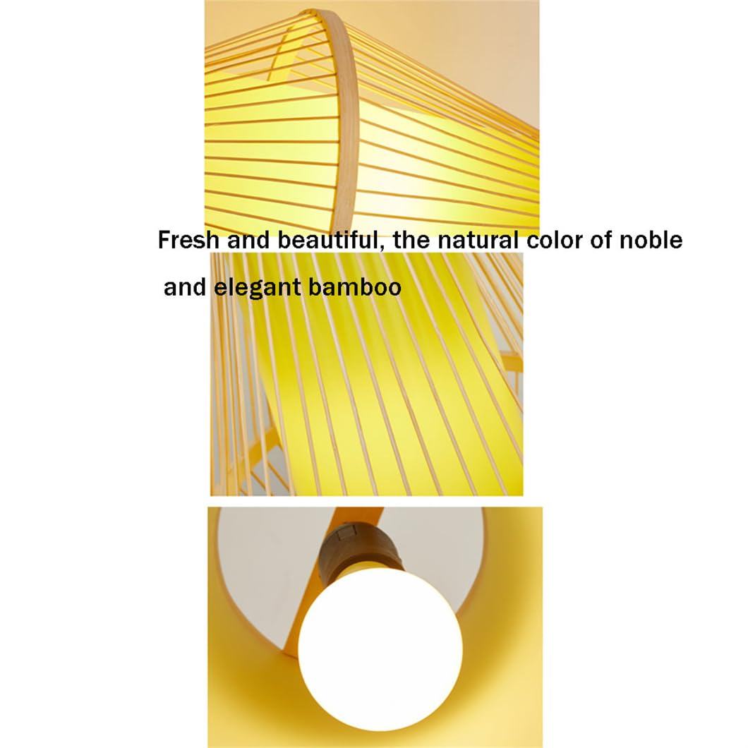 Lampa wisząca z naturalnego bambusa dwuwarstwowa lampa wisząca z drewnianą baldachimem antyczna pojedyncza lampa wisząca lampa sufitowa lampa wisząca