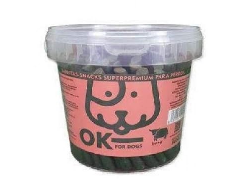 OK FOR DOGS Barritas de Buey/Pollo/Cordero o Salmón con Arroz Snack y Premio Saludable para Perros