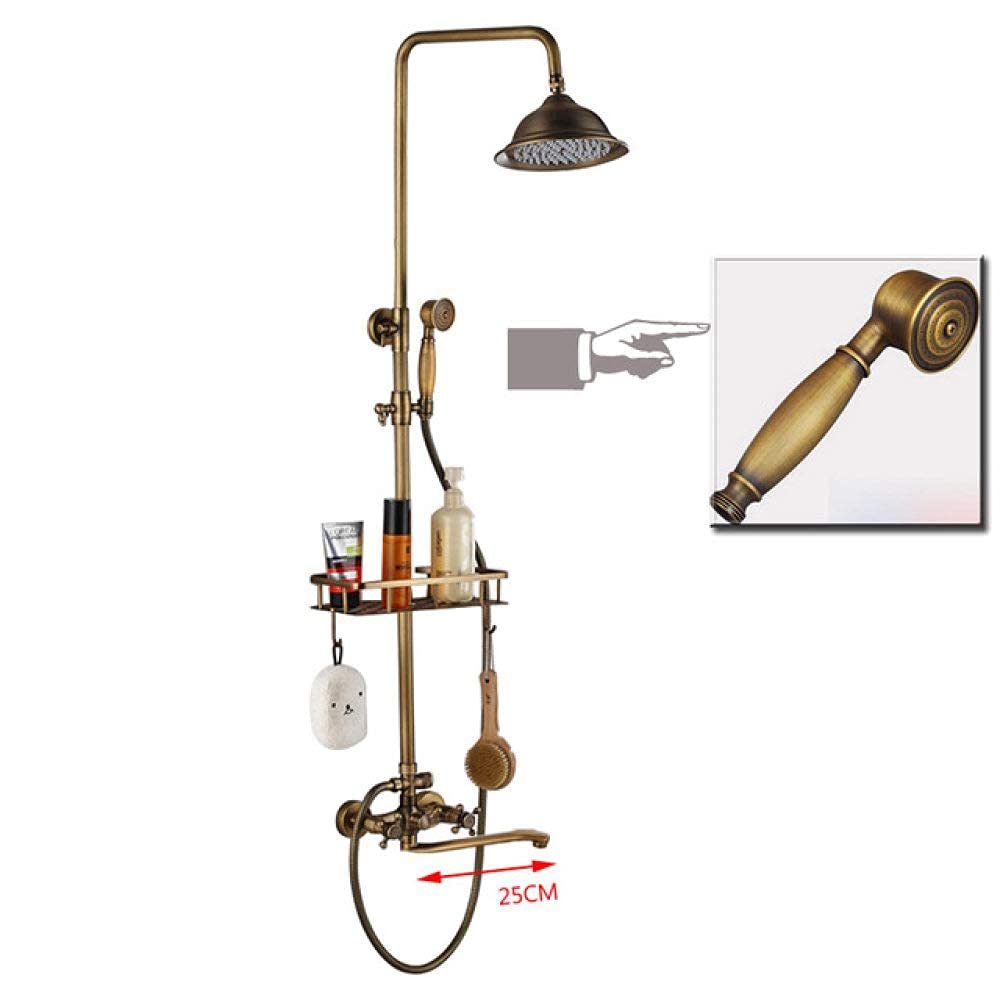 Système de douche résistant au calcaire avec bec long de baignoire et mitigeur RZ201