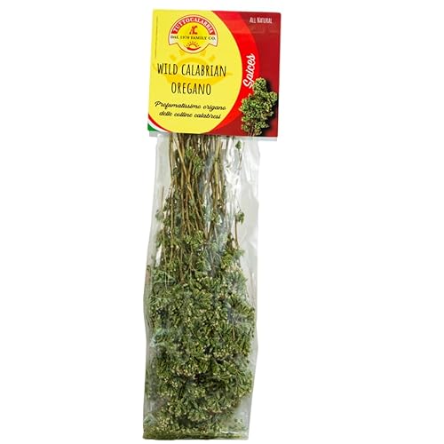 TUTTOCALABRIA Orégano, Orégano calabrés seco en el tallo, Producto de Italia, 1.41 oz, Todo Natural, Sin OMG, Producto de Italia