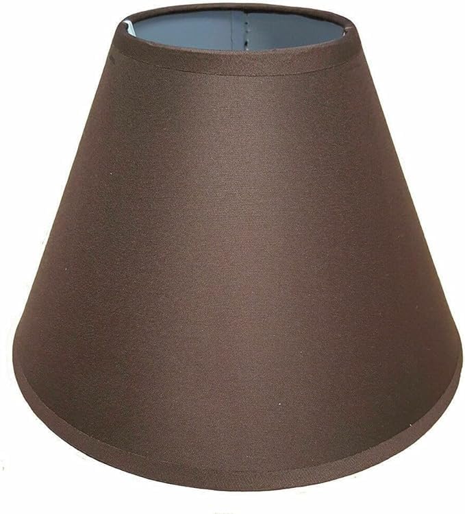 14" Cotton Textured Fabric Coolie Ceiling Light Shade/Table Lampshade (Brown)