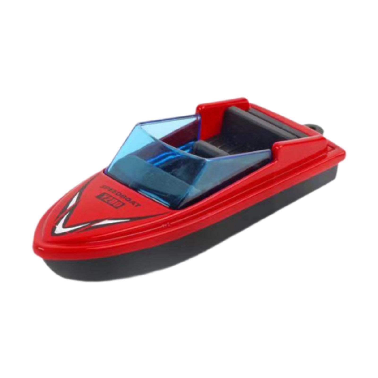 Amagogo Mini Motorboat Model, Micro Landscape Decoration, Desktop Boat Ornament for Kids, Children, Age 3-12+ Birthday Gift, Red