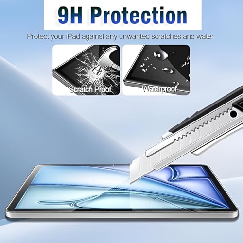Image of Tempered Glass for iPad Air 13 inch (2024 M2 / 2025 M3) | 9H Hardness | Anti-Scratch | HD Ultra Clear | Anti-Fingerprint | Edge-to-Edge Coverage | Bubble-Free Installation