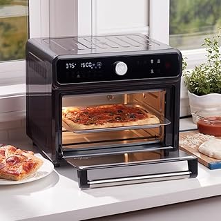 Princess House Vida Sana Large, Cook+ Air Fryer Oven Capacity Air Fryer Oven with 14 Presets for Air Frying, Baking, Toasting Function,Broiling and More, Black