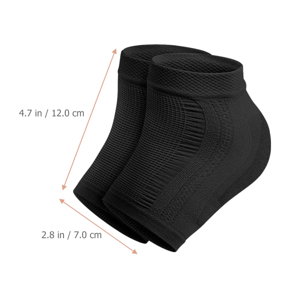 2pairs Breathable Gel Heel Sleeves Anti-crack Moisturizing Socks for Footcare Comfortable Support for Dry Cracked Heels for Men Women