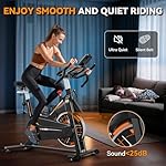 Exercise Bike, Wenoker Stationary Bike for Home, App Supported Indoor Bike with Silent Belt Drive, Heavy Flywheel, Multi-grips Handlebar and Upgraded Digital Display - Image 4