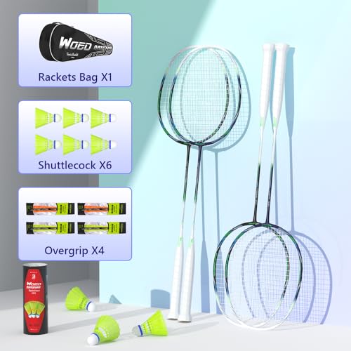 Image of Professional Carbon Fiber Badminton Rackets Badminton Racquet for Backyards Gym