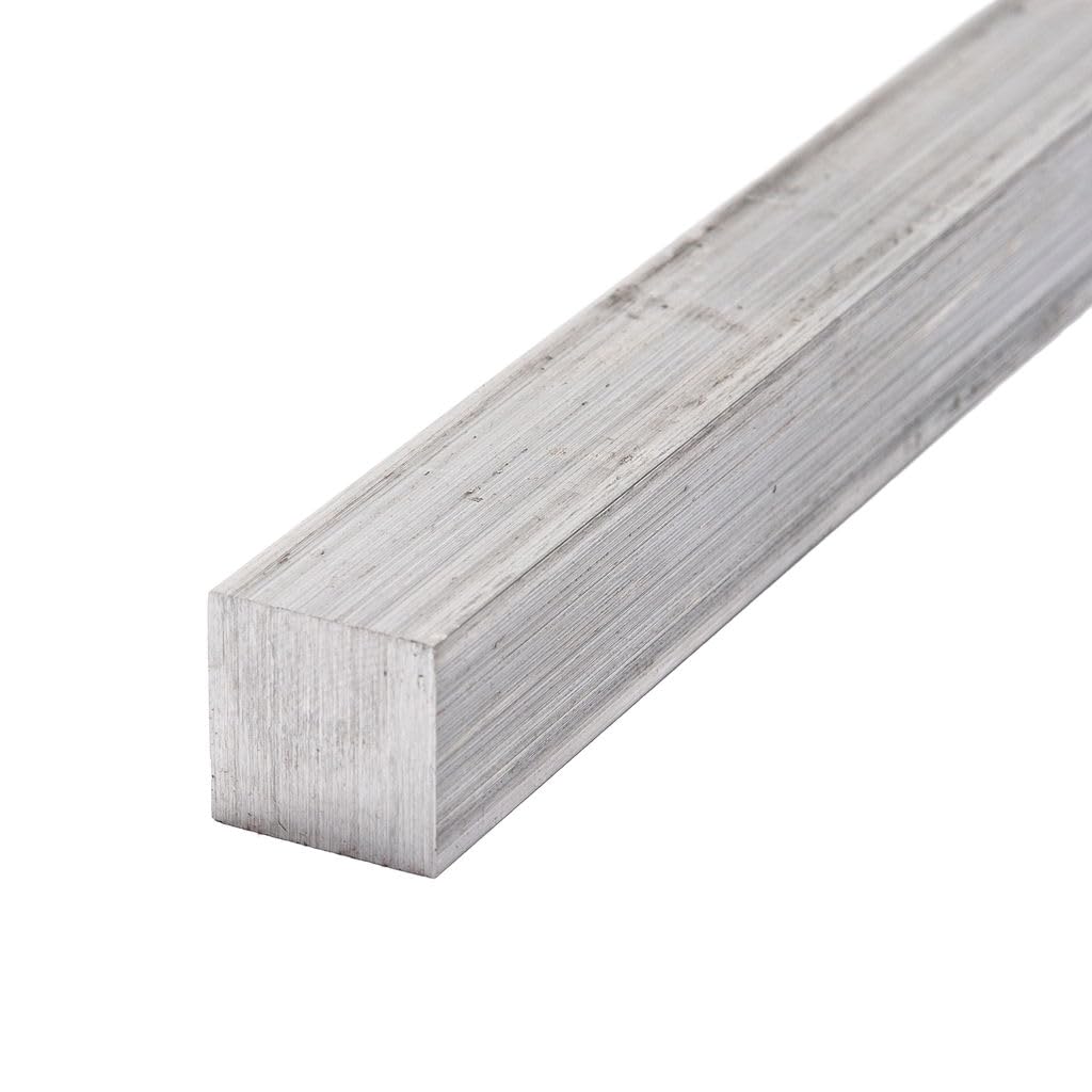6061-T6 Aluminum Rectangle Bar 0.75" x 0.75", 24" Cut Length, High Strength, Lightweight, and Machineable Flat Stock for Machining, Brackets, Custom Fabrication, DIY Projects