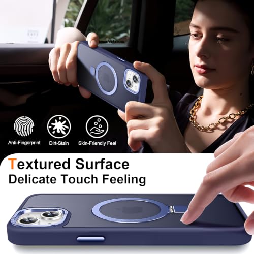 Lufanbis Magnetic for iPhone 15 Plus Case with Ring Stand, Blue - image 5