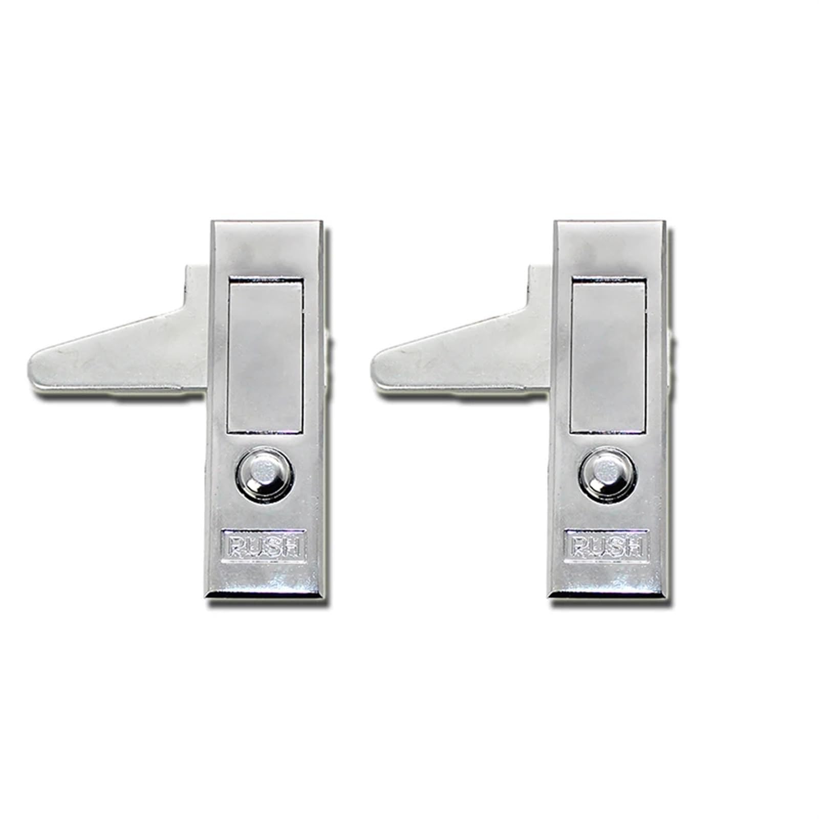 Zinc Alloy Foundation Equipment Doors Cinets Push Button Locks Electric Cinet Door Industrial Communication Box Lock(3sets-Straight-Zinc)