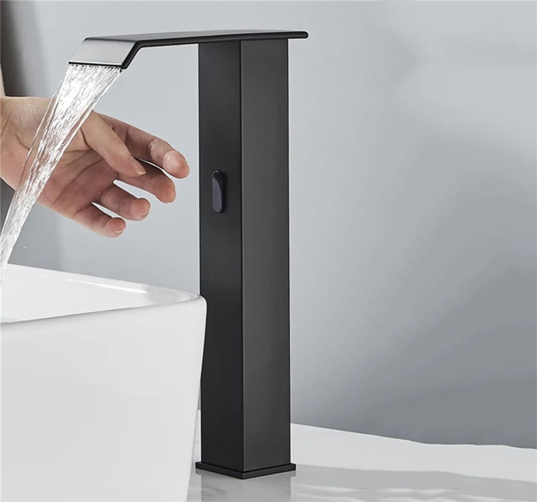 Robinet mitigeur automatique cascade à capteur pour lavabo de salle de bains moderne