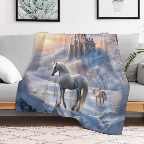 Couverture polaire en flannel de château douillette 100x130cm pour canapé - 3