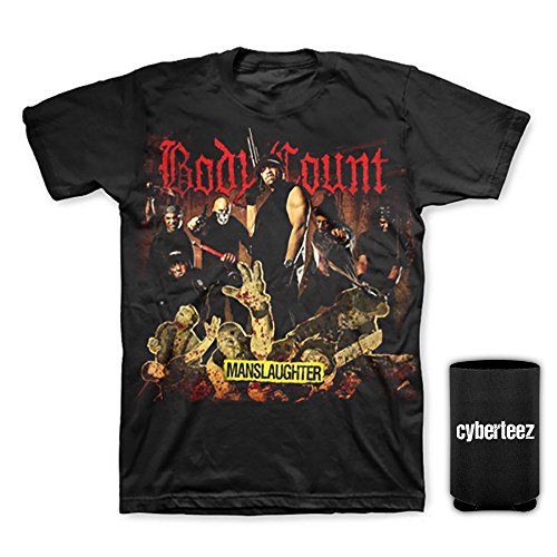 Body Count (Ice T) Manslaughter Tour Men's T-Shirt + Coolie (S) Black