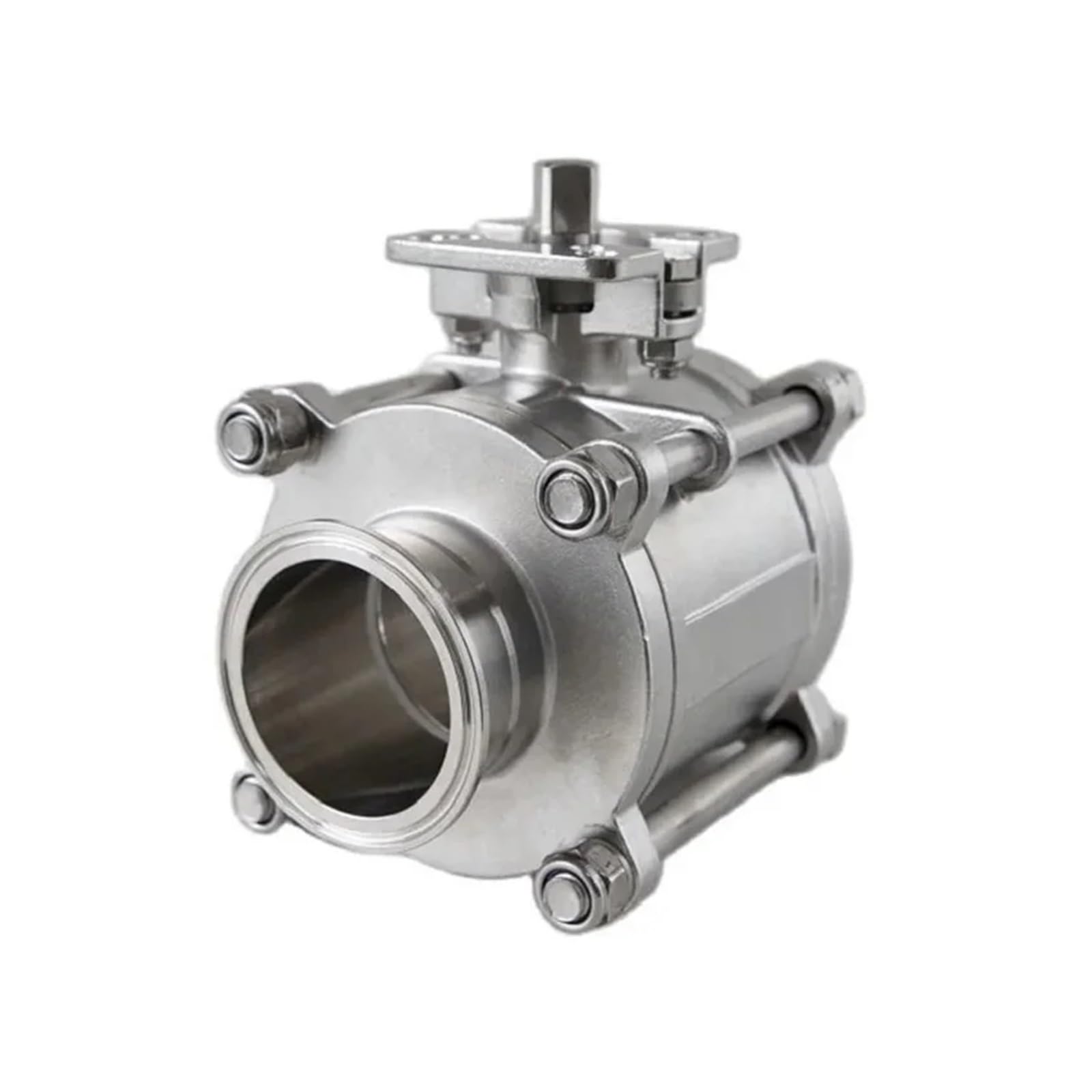 Stainless Steel 304 316L O.D 63mm Ball Valve Three-piece No-retention Ball Valve High Platform Quick-loading Ball Valve