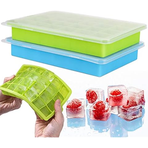 Cubitera de Silicona con Tapa y 2 Unidades de Cubos de Hielo Cover