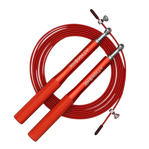See full amazon price history chart for Athmonk Steel Wire High Speed Skipping Rope For Men & Women - Jumping Rope For Exercise - Jump Ropes For Adults & Kids - Boxing Workout Gym - Metal Handle - Tangle Free 10ft Long Adjustable - Red Athmonk Steel Wire High Speed Skipping Rope For Men & Women - Jumping Rope For Exercise - Jump Ropes For Adults & Kids - Boxing Workout Gym - Metal Handle - Tangle Free 10ft Long Adjustable - Red (B0CYHCF8R6) Amazon Price History, Amazon Price Tracker