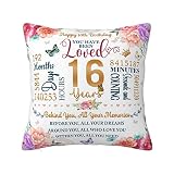 16th Birthday, Sweet 16 Gifts for Girls Pillow Cover 18”x 18", 16th Birthday Gifts for Girls, Sweet