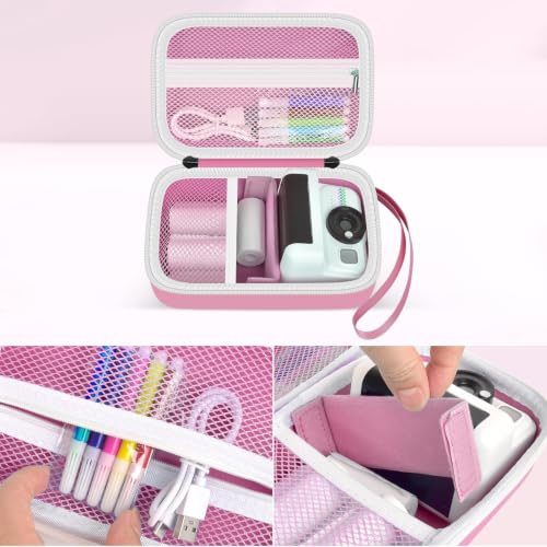 Maleta para cámara instantánea infantil rosa miniatura 4