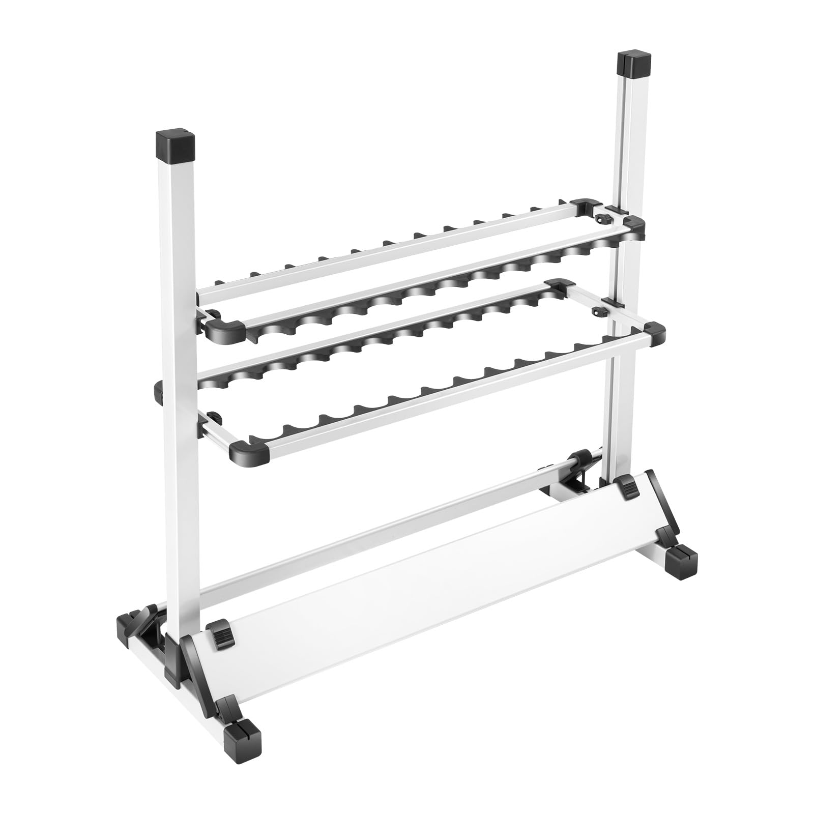 Support de canne à pêche pour 24 cannes à pêche - Organiseur en aluminium - Support de canne à pêche - Affichage - Rangement pour placer et exposer différentes cannes à pêche
