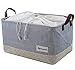 Organizing Baskets for Clothing Storage - Storage Baskets Made From Eco-friendly Cotton. Works As Fabric Drawer, Baby Storage, Toy Storage. Nursery Baskets Fit Most Shelves (Navy Blue, L)