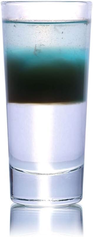 Tiger Chef Polycarbonate Shatter-Proof Reusable Stain Resistant Drinking Glasses Serve Drinks Liquor Wine Alcohol Beer Shots Cocktails Margarita Water Heavy Duty Cups Tumblers (4 Pack, Shot 1 Oz)