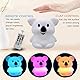 Glinrui Koala Nachtlicht Kids Nachttischlampe Lichter Dekorative Lampen, Baby-Kinderzimmerlampe Schlaflicht - einstellbare Helligkeit und Farbe/Zeiteinstellung -Mittel