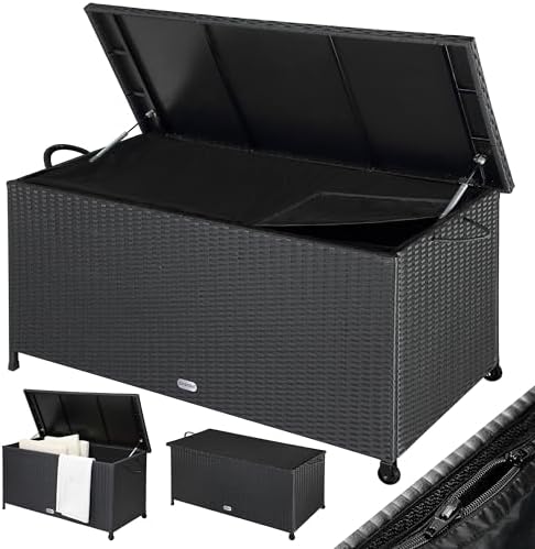 CASARIA® Baúl de Almacenamiento Exterior XXL 270L 117x53x60cm Pol...