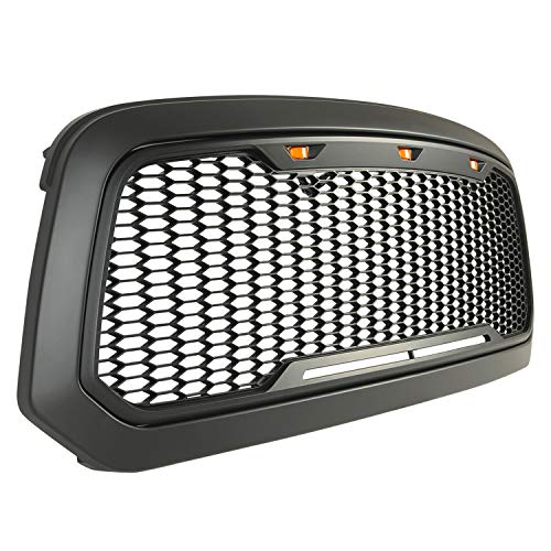 Image of Paramount Automotive 410183MB Impulse Series Led Packaged Honeycomb Mesh Main Grille Matte Black