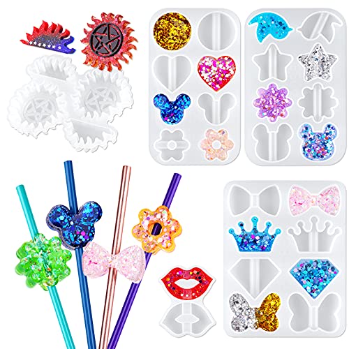 Kit de moulage silicone paille 8mm avec 14 formes NiArt