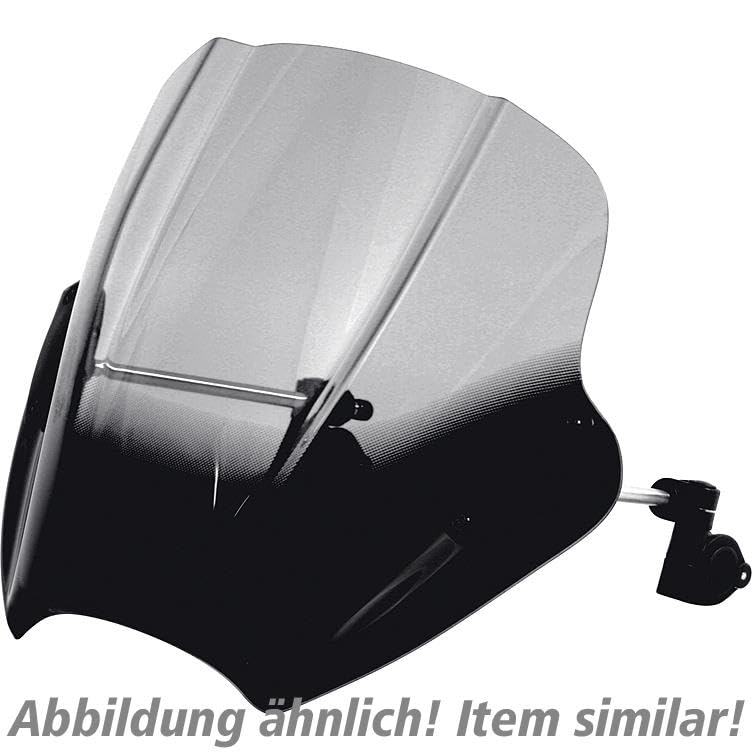 Protector de viento MRA SpeedScreen (modelo SPS) para motocicletas desnudas y cruisers, color gris humo miniatura 2