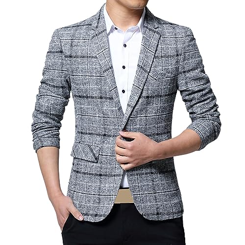 Mens Blazers Western Sport Coats for Mens Lightweight Notch Lapel One Button Business Suit Jackets Casual Sports Coat