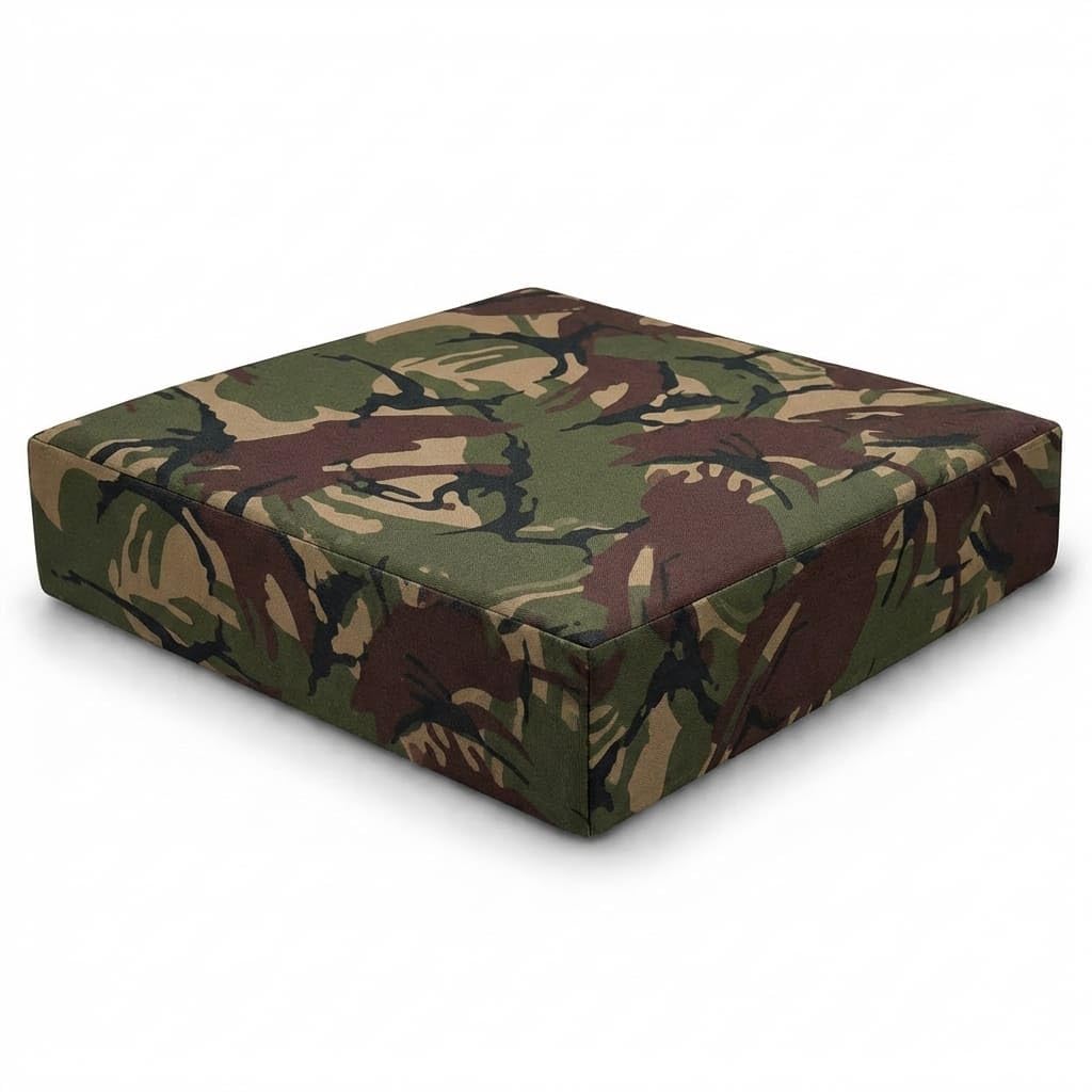 MOTHER LAND Rattan Garden Furniture Cushions Replacement Seat Pads Outdoor Patio Sofa Chair Cushions Water Resistant Thick Foam Support (Army Camouflage, Seat 55x60X10cm)