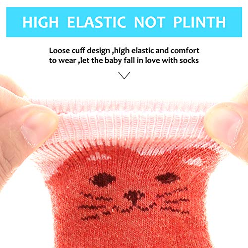 Image of Eocom Kids Wool Socks For Boys Girls Warm Hiking Thermal Winter Cozy Soft Thick Toddlers Crew Boot Socks 6 Pairs