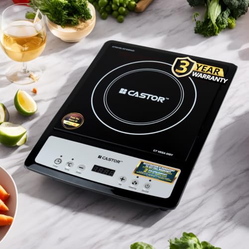 Image of iBELL CASTOR CTVEGA058Y 2000W, 3-YEAR WARRANTY, Induction Cooktop, Touch Control, Digital Display, Energy Efficient, Black Glass Cooktop,[Black]