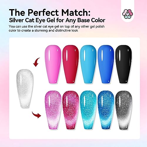 Set de esmaltes en gel Saviland 12 colores Cat Eye miniatura 2