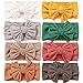 VEGCOO Bandeau Bébé Fille, Super Soft Stretchy Knot Bébé Turban Bandeau à Nœud Multicolore Hairband pour Bébé Nouveau-né Filles Enfant Fille Accessoires, Bande de Cheveux Bébé Tout-Petit (D)