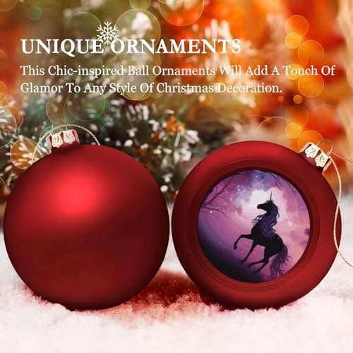Boule de Noël cheval violet cadeau suspendre pour sapin