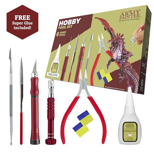 The Army Painter, Hobby Tool Kit with Glue & 6 Tools: Drill incl. 3 bits, Hobby Knife, Side Cutter, Sculpting Tool & Green Stuff - Tools for Warhammer & DND Modeling Plastic, Resin & Metal Miniatures - Image 2