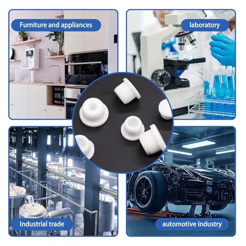 Image of smseace 30Pack Rubber Plugs for Round Holes 5-Sizes Used for 10-15.5mm ID Hole Silicone Rubber Hole Plugs in Biscuits & Plugs