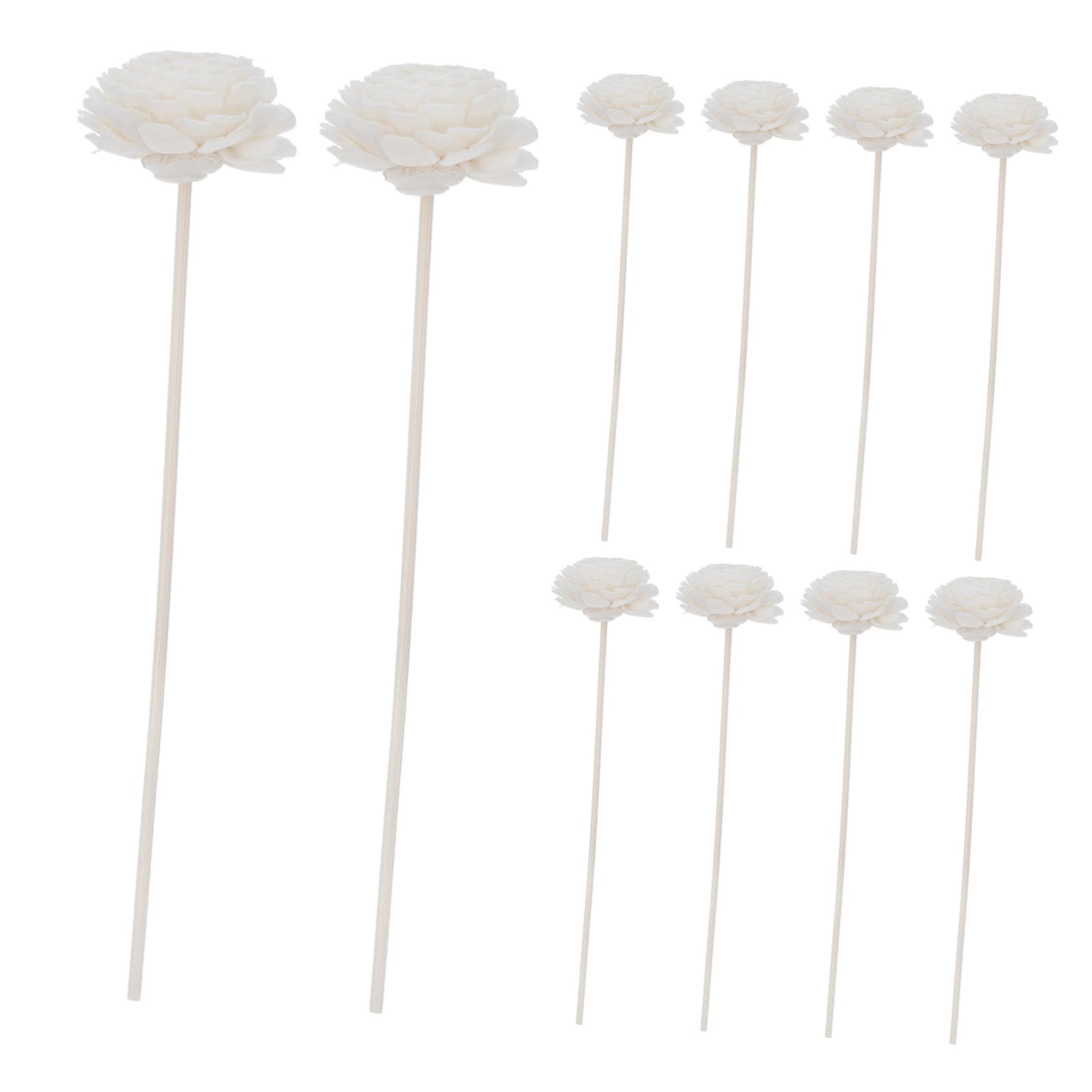COOLHIYA 10pcs Decorative Flower Diffuser Sticks Fragrance Diffuser Wands for Home Office Yoga Rooms and Elegant Floral Decor Flower Rattan